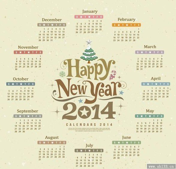 2014年日历