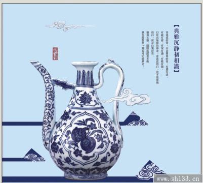 定制中国青花风格月历