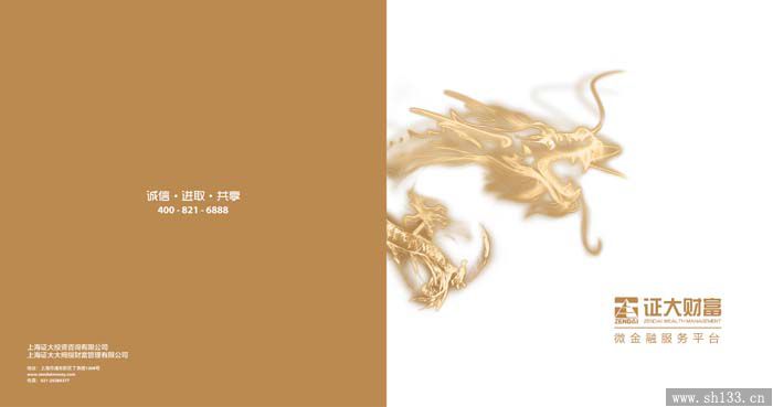 金融宣传册印刷设计-证大财富宣传册